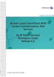 Alcatel-Lucent OmniTouch 8410 Instant Communications Web ...