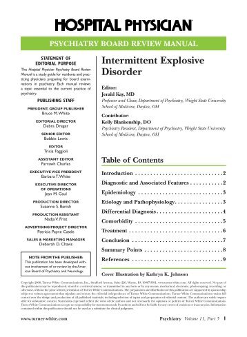 Intermittent Explosive Disorder - Turner White