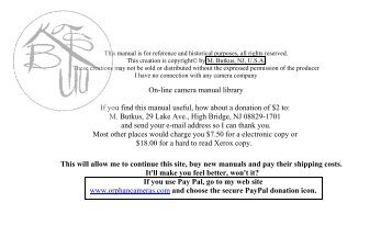 On-line camera manual library If you find this manual ... - Butkus.org
