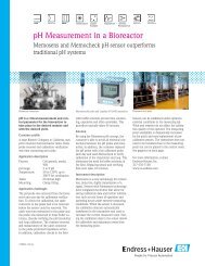 pH Measurement in a Bioreactor - Endress+Hauser