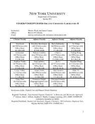 Orgo II Lab Syllabus final - Department of Chemistry - New York ...