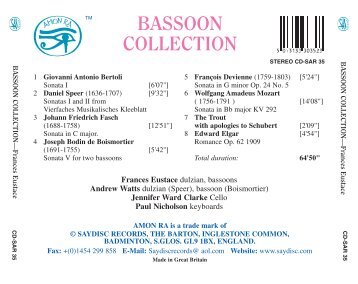 BASSOON COLLECTION - Chandos