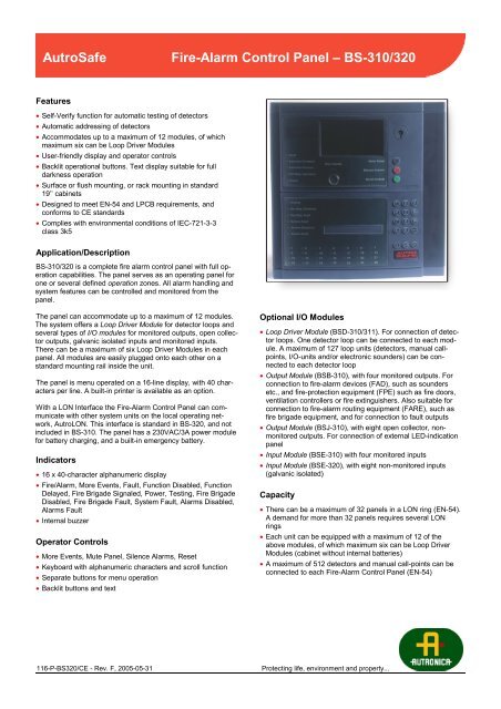 BS-310/320 - Autronica Fire and Security