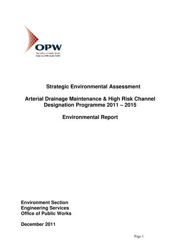 Arterial Drainage Maintenance & High Risk Channel Designation ...