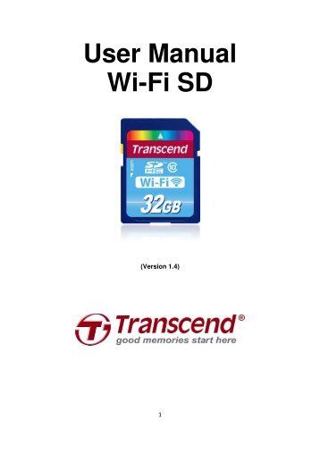 User Manual Wi-Fi SD - Transcend Info