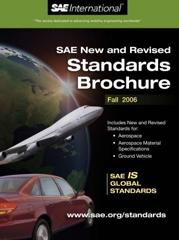 SAE New and Revised Standards Brochure