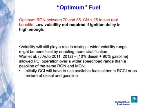 Gasoline Compression Ignition (GCI) - Engine Research Center