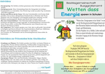 Wetten dass Energie - Bezirksgemeinschaft Burggrafenamt