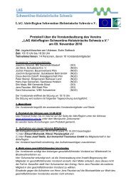 Protokoll 09.11.2010 - AktivRegion Schwentine-Holsteinische Schweiz