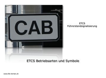 ETCS Betriebsarten und Symbole - fdv-lernen.ch