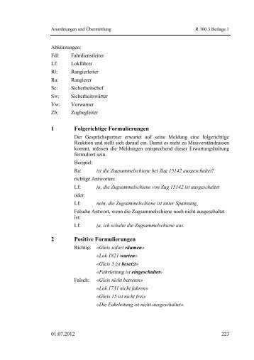 1 Folgerichtige Formulierungen 2 Positive ... - fdv-lernen.ch