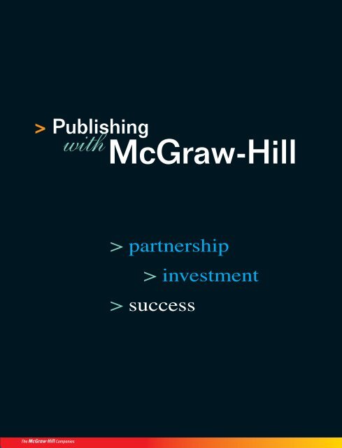 publishing set-up and services - McGraw-Hill Books