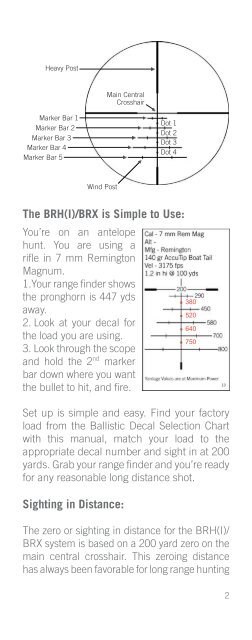 Hunting Rifle Range Chart