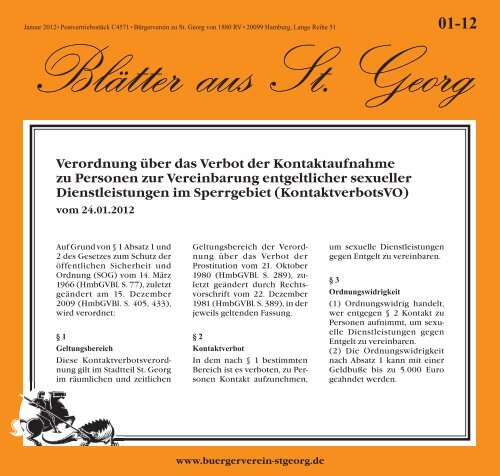 Verordnung über das Verbot der ... - Bürgerverein St. Georg