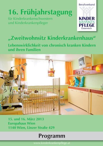 16. FrÃ¼hjahrstagung - Berufsverband Kinderkrankenpflege Ãsterreich