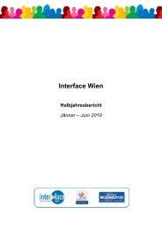 Die Jugendbildungswerkstatt (JBW) im 1. Hälfte 2010 - Interface Wien