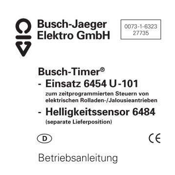 Einsatz 6454U-101 - Busch-Jaeger Elektro GmbH