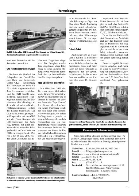 Fahrgast Zeitung - FAHRGAST Steiermark