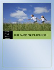 food allergy policy & guidelines - School Nutrition Association