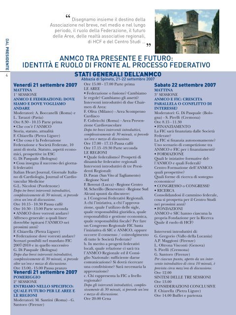 Cardiologia negli Ospedali nÂ° 160 Novembre/Dicembre 2007 - Anmco