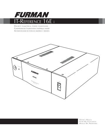 IT-REFERENCE 16E i - Furman Sound