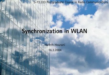 Synchronization in WLAN