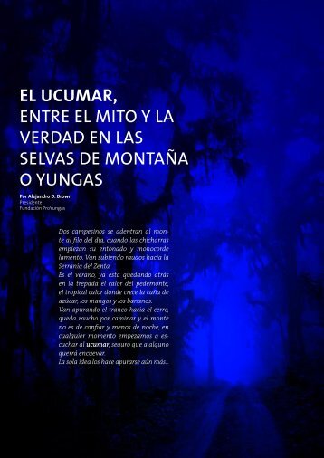 El Ucumar: entre el mito y la verdad en las selvas de ... - Unesco