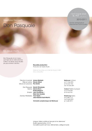 Don Pasquale - OpÃ©ra national du Rhin