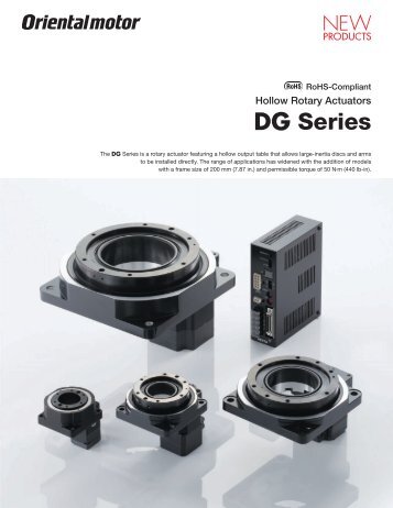 DG Series Hollow Rotary Actuators - Oriental Motor