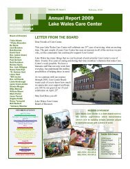 Year End Annual Report 2009 - Lake Wales Care Center