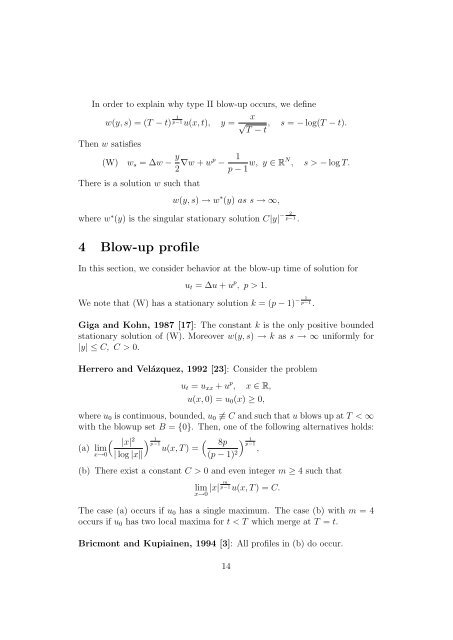 Blow-up of Solutions of Semilinear Parabolic Equations