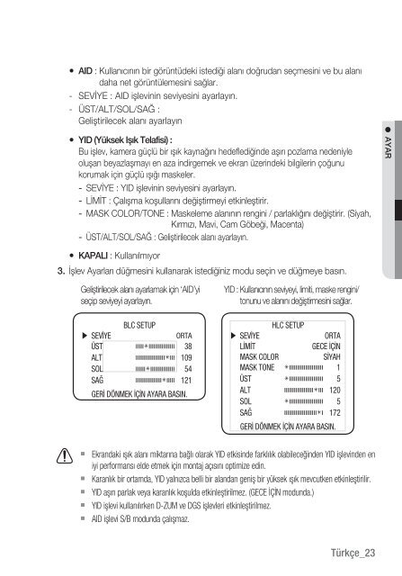 Yüksek Çözünürlüklü Gündüz/ Gece IR Dome Kamera - Samsung ...