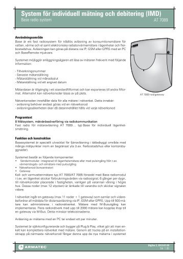 ProduktbladfÃ¶r System fÃ¶r individuell mÃ¤tning och debitering (IMD)