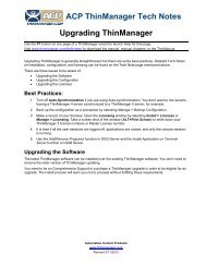 Upgrade ThinManager