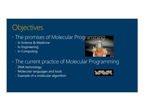Molecular Programming - Luca Cardelli