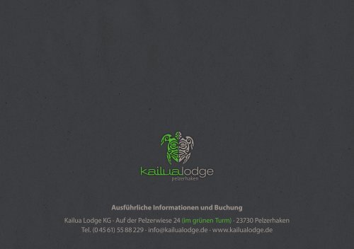 Unser Prospekt zum downloaden - Kailua Lodge