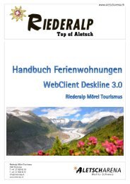 HANDBOOK DESKLINE 3.0 FOR OWNERS OF ... - Aletsch Arena