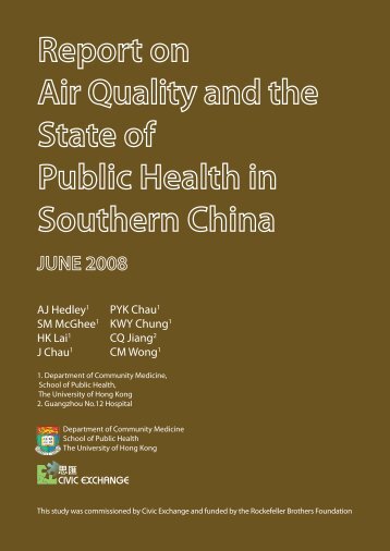 Report on the Air Quality on the State of Public Health in Southern ...