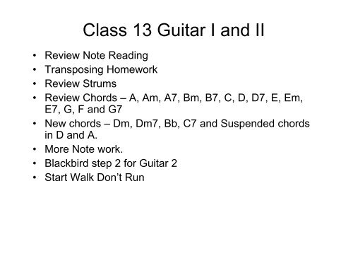 Class 13 Guitar I And Ii Class 13 Guitar I And Ii