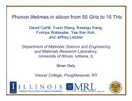 Phonon lifetimes in silicon from 50 GHz to 15 THz - University of ...