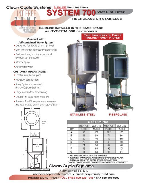 Download 2013 WLF Brochure - Clean Cycle Systems