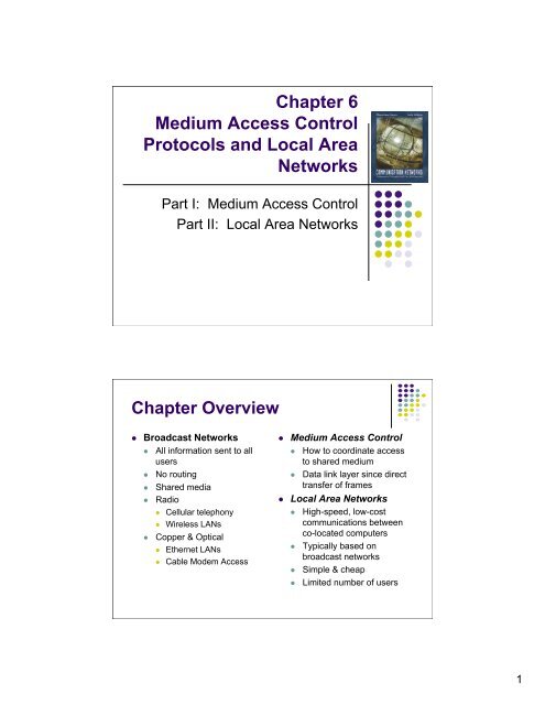 Chapter 6 Medium Access Control Protocols And Local Area Networks