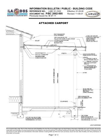 ATTACHED CARPORT INFORMATION BULLETIN / PUBLIC ... - ladbs