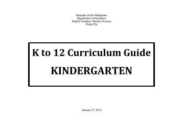 KINDERGARTEN â Curriculum-Guide - thelearningplace.ph
