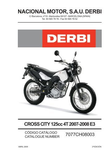 Derbi Cross City 125 ccm 4-takt E3 2ver - StrassiÂ´s Roller Shop