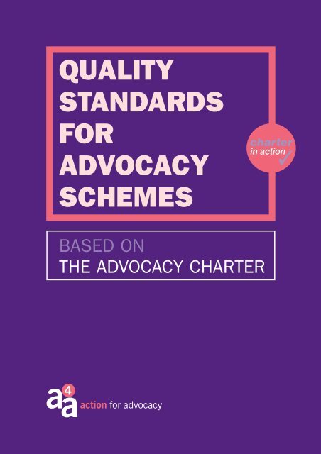 Quality Standards for Advocacy Schemes - Support