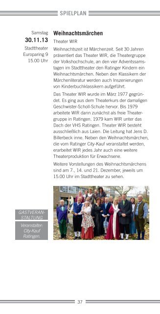 Kulturprogramm 2013/2014 - Stadt Ratingen
