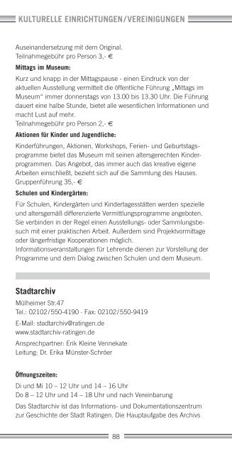 Kulturprogramm 2013/2014 - Stadt Ratingen