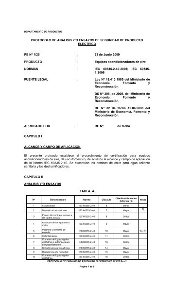 PROTOCOLO DE ANALISIS Y/O ENSAYOS DE SEGURIDAD DE ...