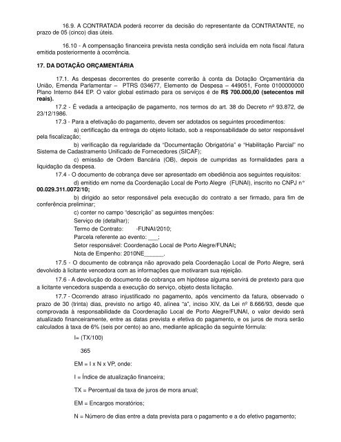 ConcorrÃƒÂªncia NÃ‚Âº 01 /Coord. Local Porto Alegre/FUNAI/2010